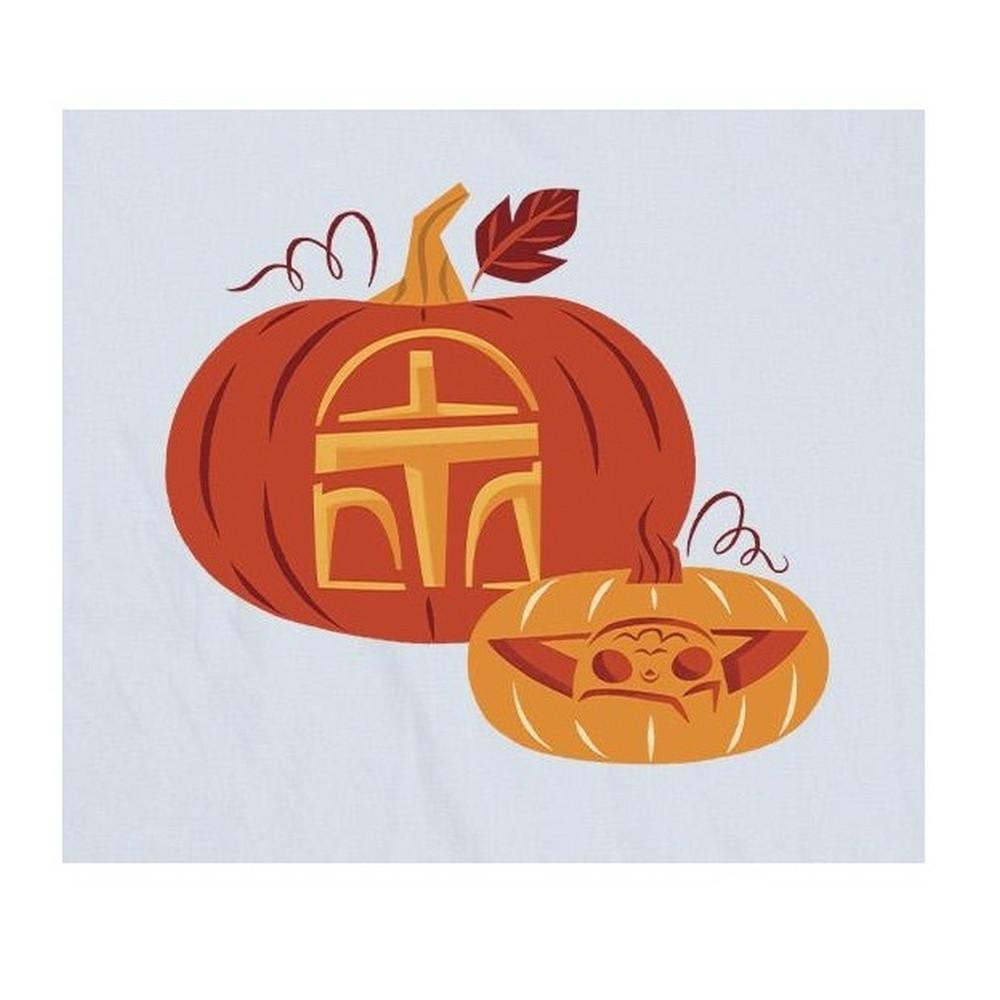 STAR WARS Grogu Mandalorian Kürbis Print T-Shirt