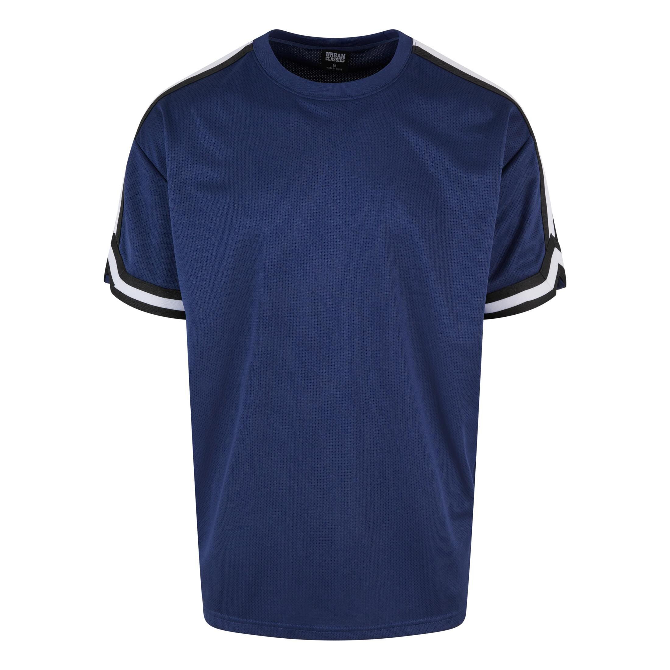 URBAN CLASSICS Oversized Stripes Mesh T-Shirt