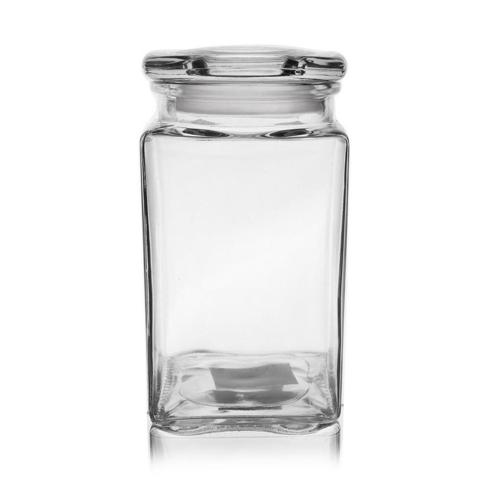 Orion Quadratischer Glasbehälter mit dichtem Deckel zur Aufbewahrung