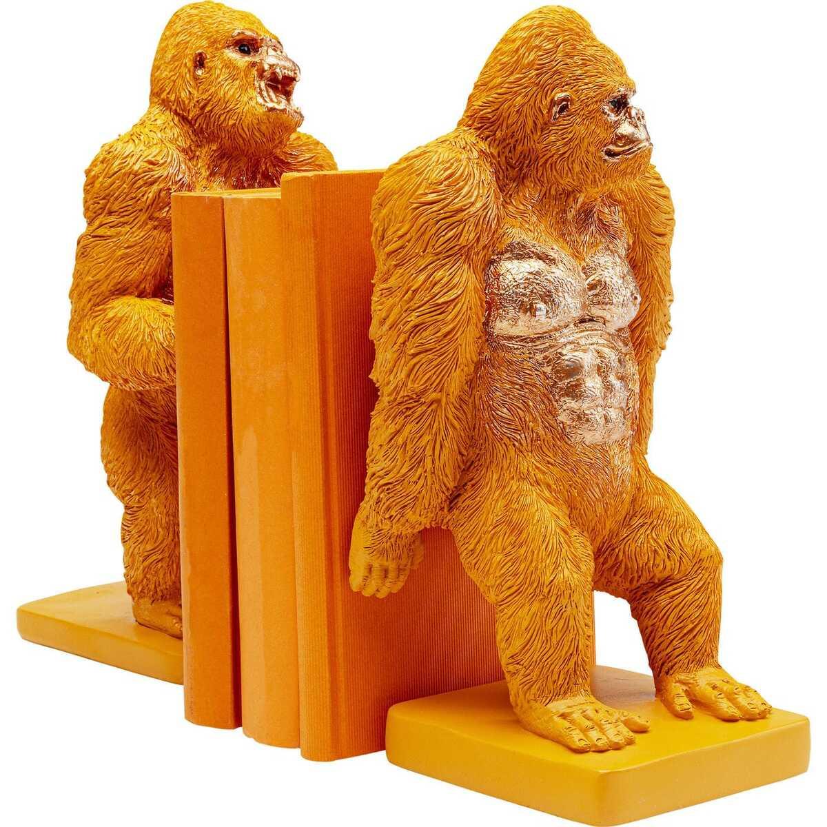 KARE Design Buchstütze Gorilla orange (2er-Set)