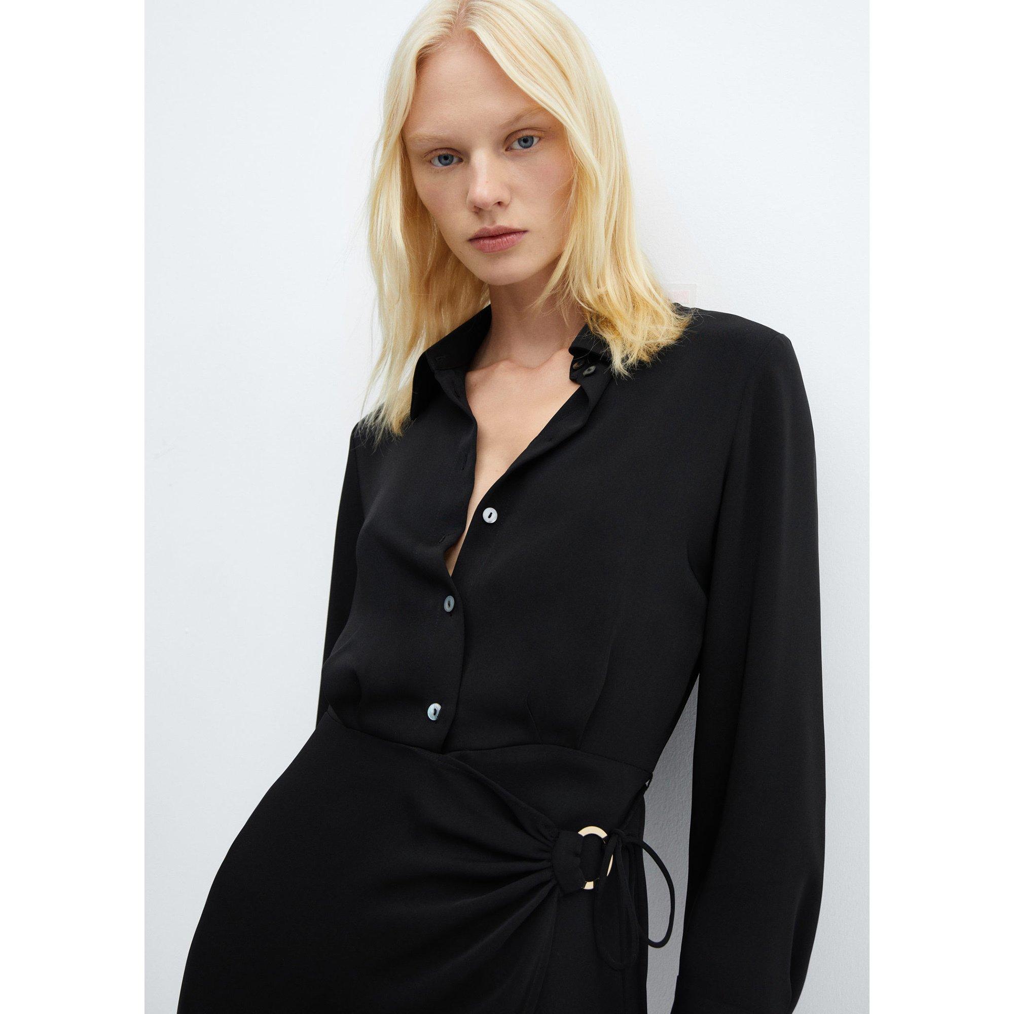 MANGO BELA Hemdblusenkleid mit Wickelrock