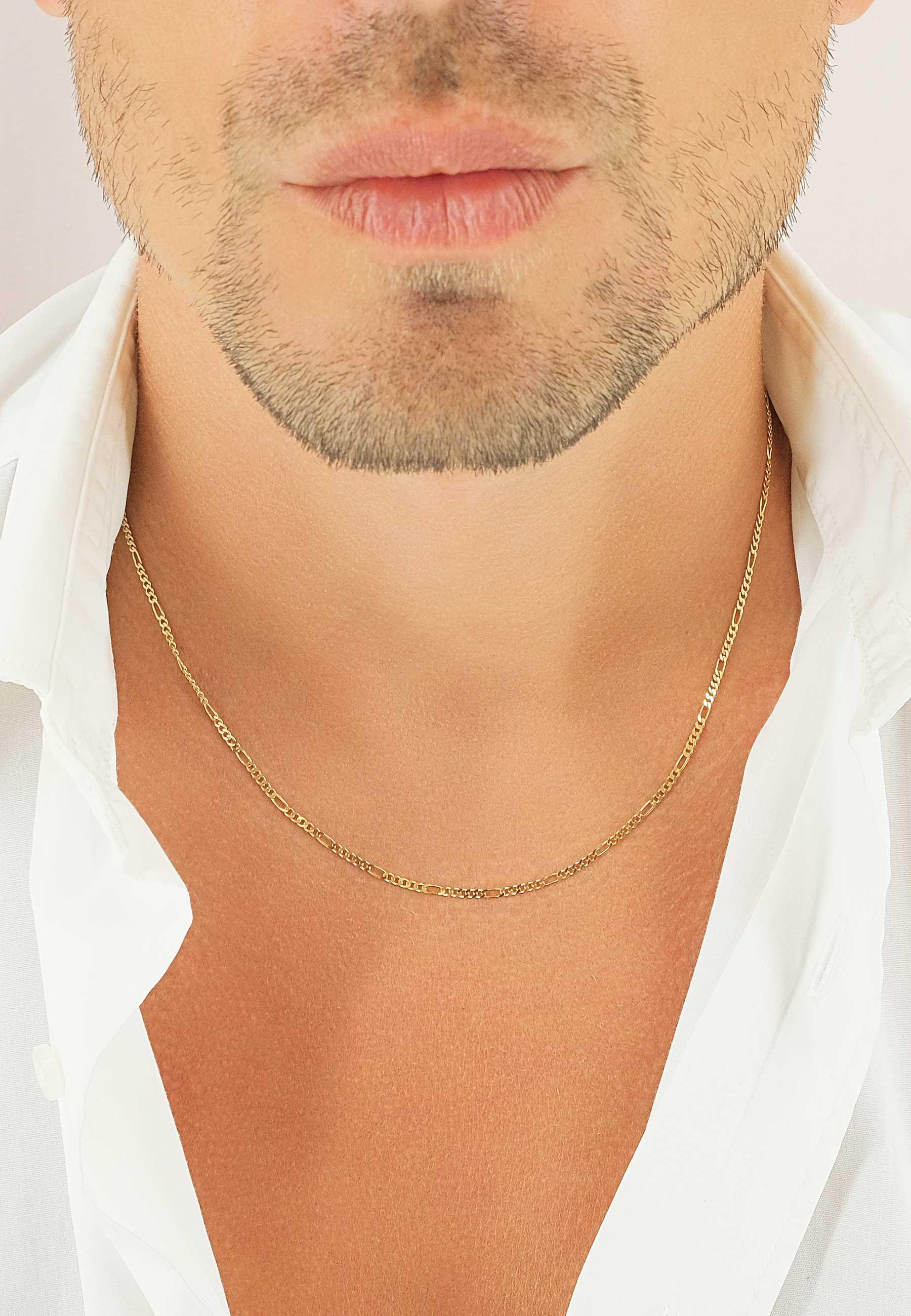 MUAU Schmuck Collier Figaro Gelbgold 585, 1.8mm, 36cm