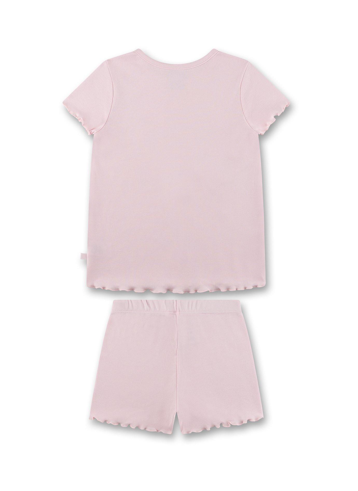 Sanetta Mädchen Schlafanzug kurz Blümchen und Schmetterlingen