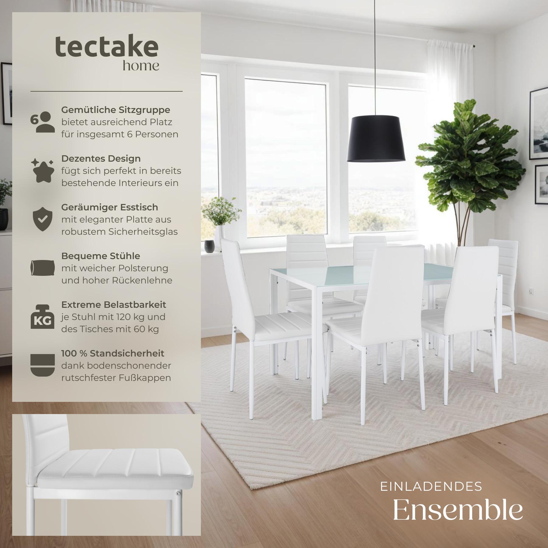 Tectake Essgruppe Brandenburg 6+1