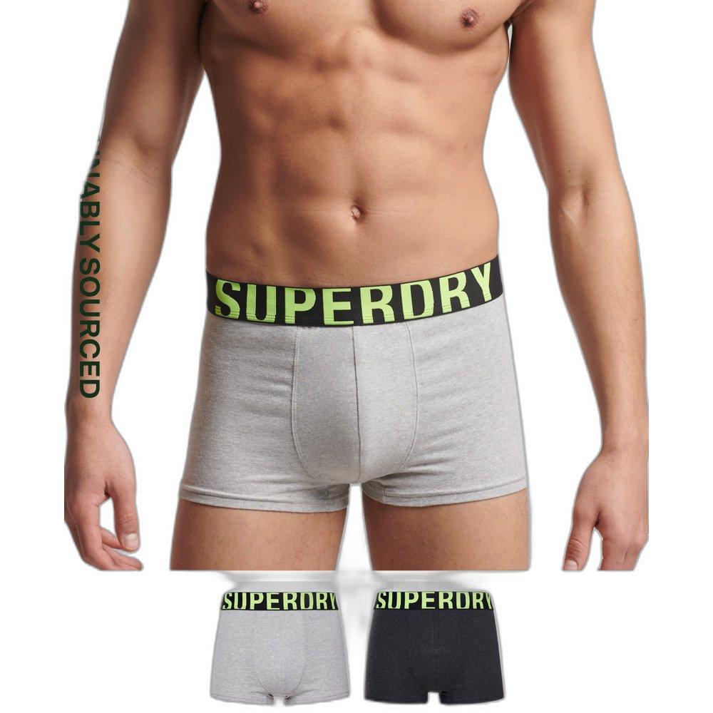 Superdry boxer n bio-baumwolle uperdry dual logo (x2)