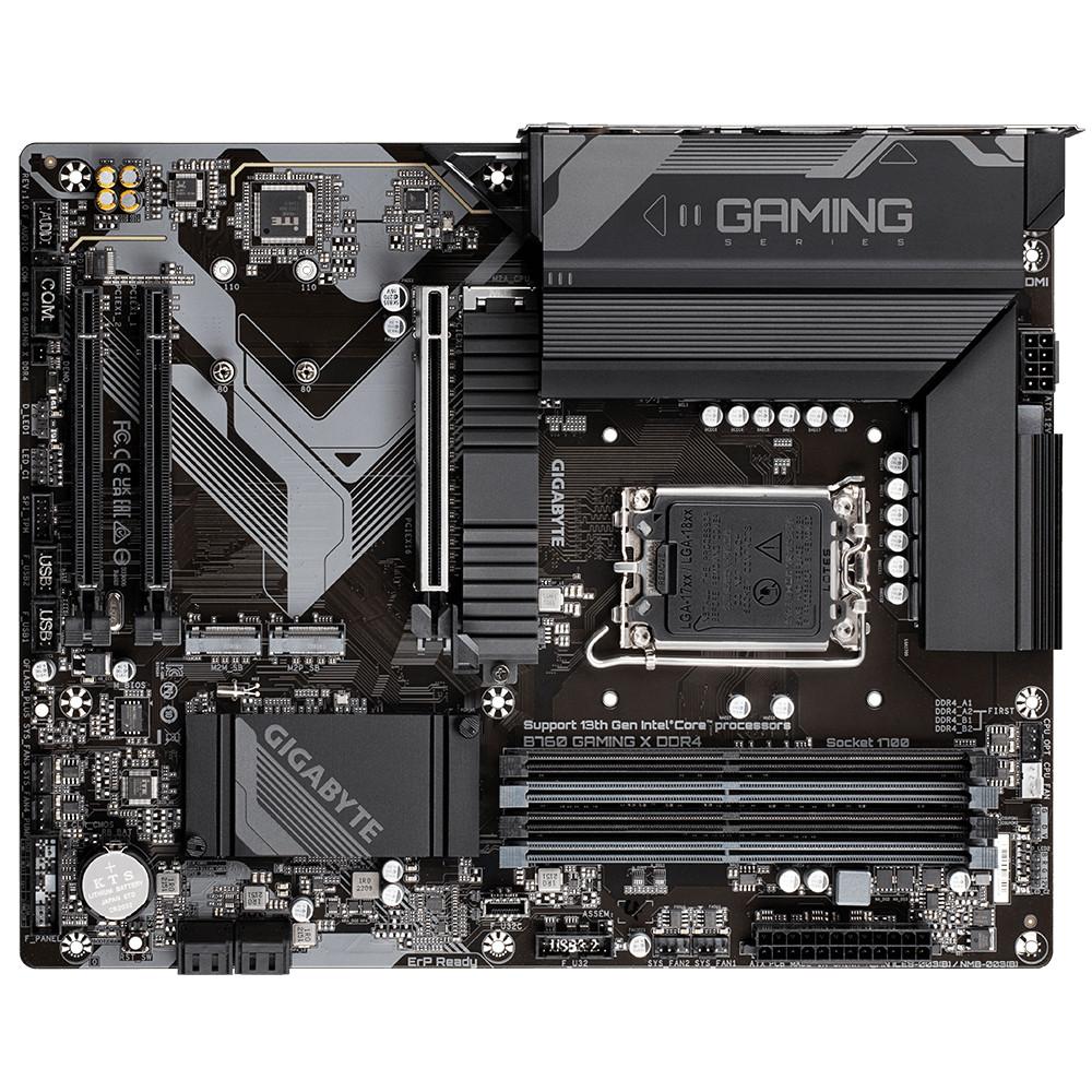 Gigabyte B760 GAMING X DDR4 Motherboard - Unterstützt Intel Core 14. Generation CPUs, 8+1+1 Phasen Digital VRM, bis zu 5333MHz DDR4 (OC), 3xPCIe 4.0 M.2, 2.5GbE LAN, USB 3.2 Gen 2