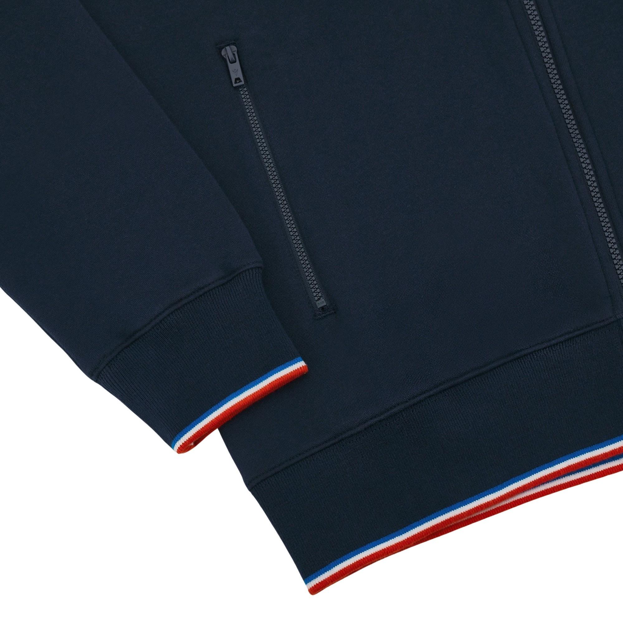 macron sweatshirt kapuzenpullover mit reißverschluss kind rwc frankreich 2023