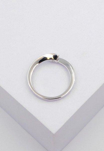 MUAU Schmuck Solitaire Ring Diamant 0.25ct. Weissgold 750