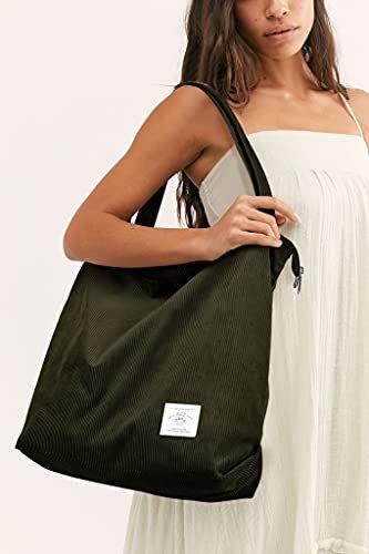 Only-bags.store Kordel Tasche Umhängetasche mit Reißverschluss, große Shopper Tasche Tragetasche Handtasche
