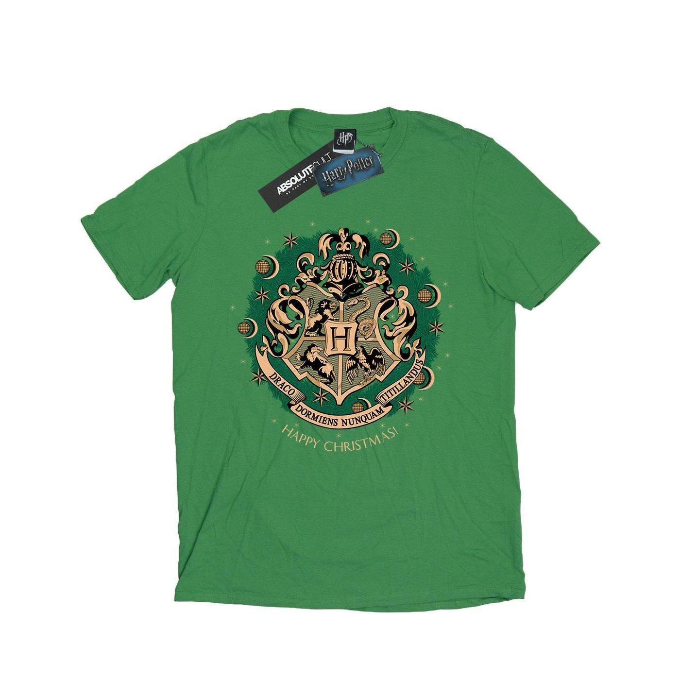 Harry Potter Hogwarts Wappen Weihnachtliches T-Shirt