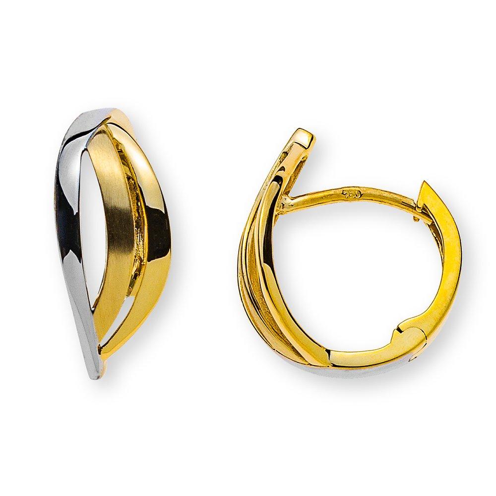 MUAU Schmuck Ohrstecker Gelbgold 750 Smaragd 0.34ct. Brillanten 0.10ct