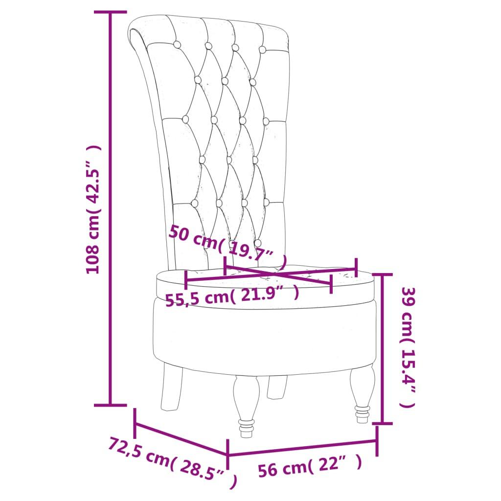 VidaXL Stuhl mit hoher rückenlehne