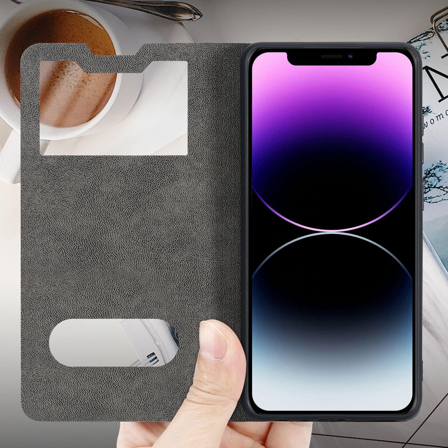 Cadorabo Hülle für Apple iPhone 11 PRO MAX Magnetverschluss, 2 Sichtfenstern
