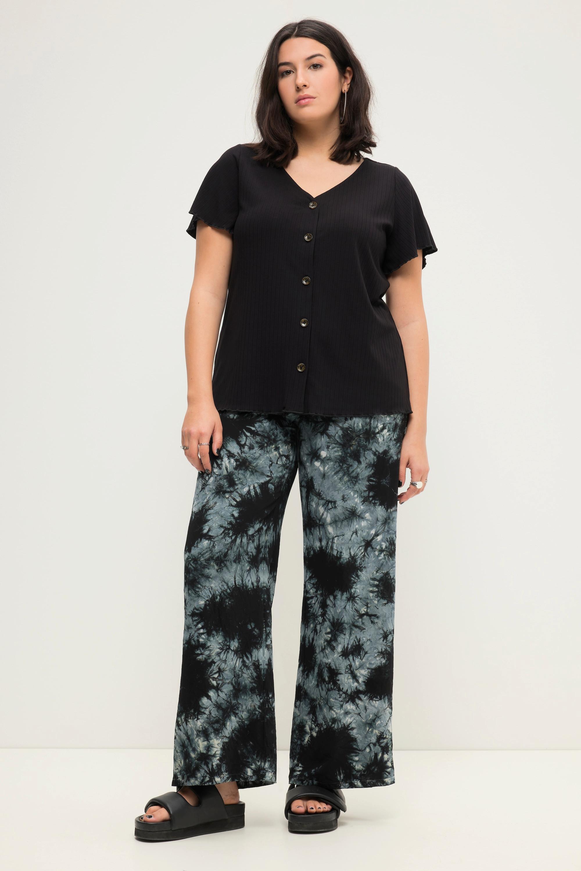 Studio Untold Hose Wide Legs High Waist Batikprint