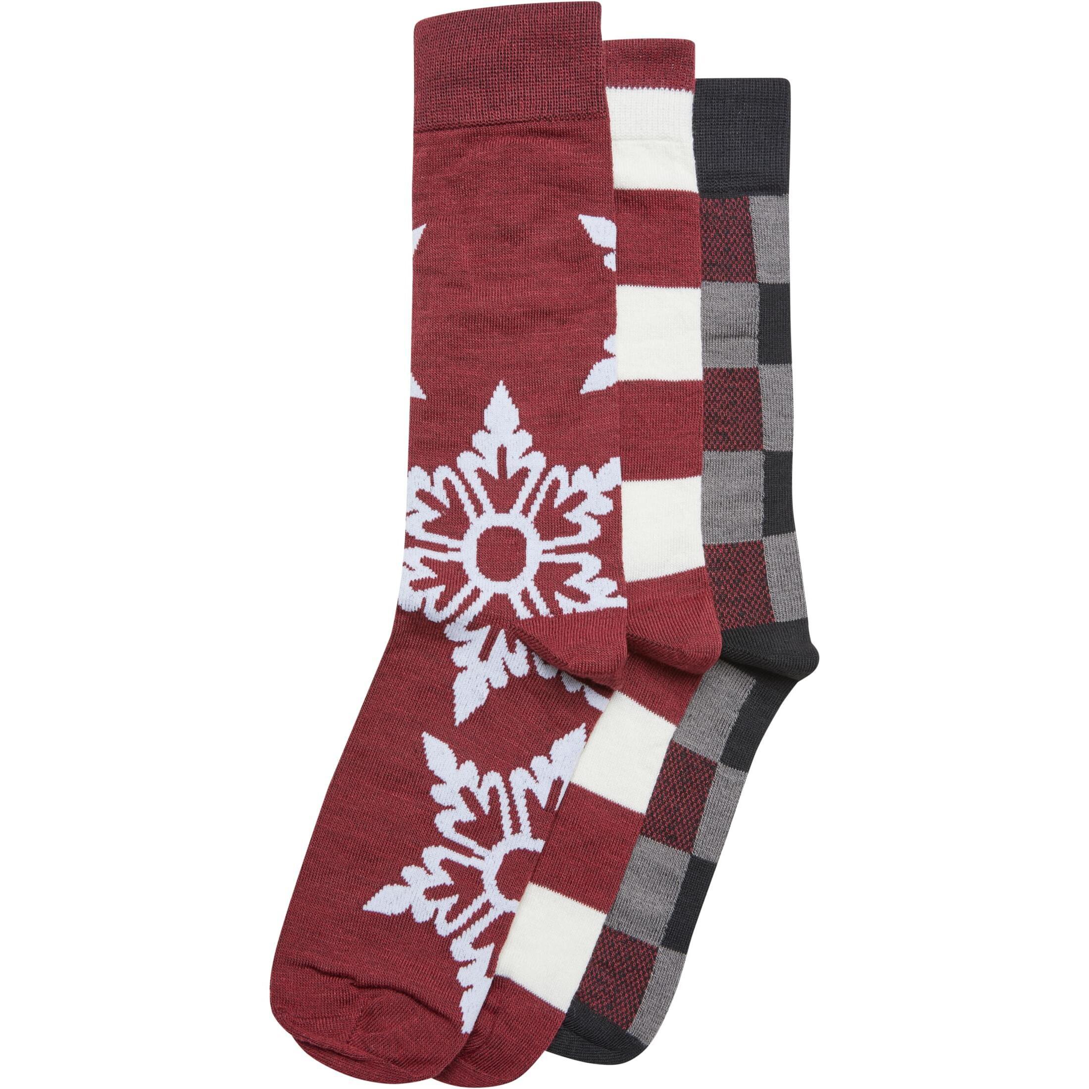 URBAN CLASSICS socken christmas snowflakes (x3)
