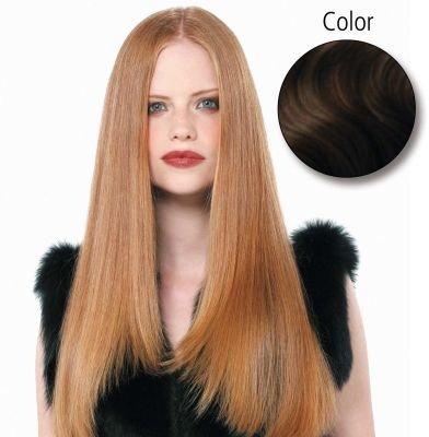 BALMAIN glatt 55-60cm 6 hellmocca 10 Stück Echthaar Fill-In Extensions