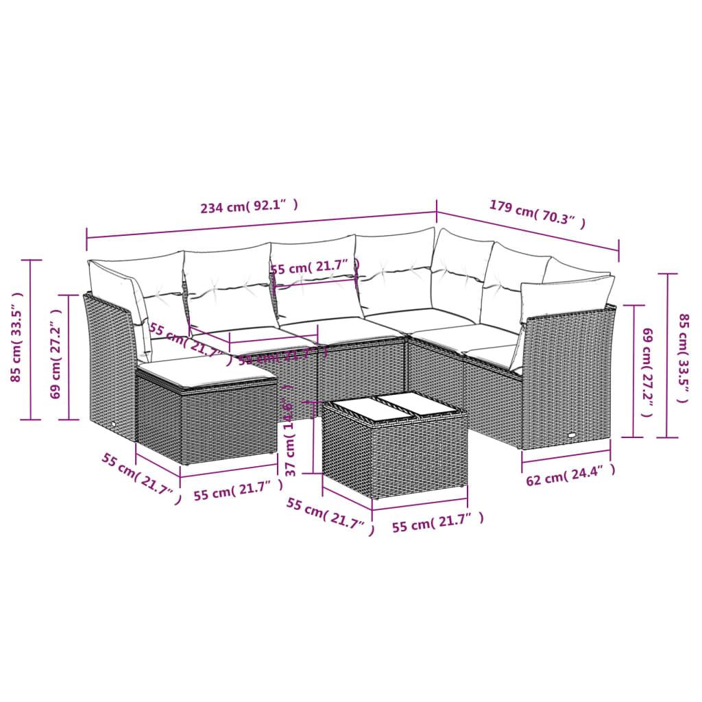VidaXL Garten sofagarnitur poly-rattan