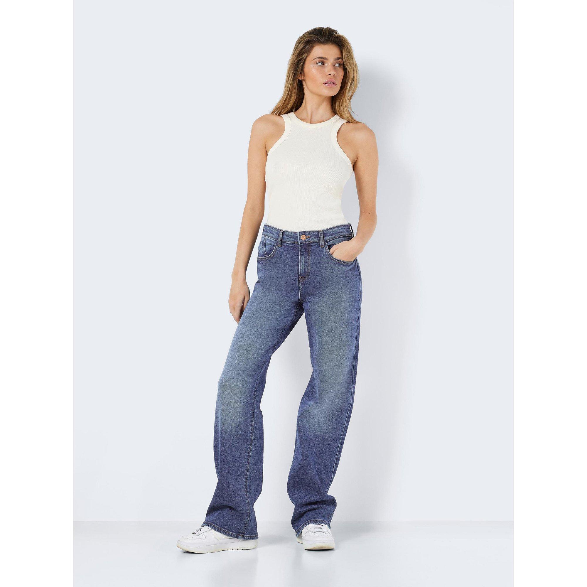 Noisy May Noisy May Mid Waist Regular Straight Leg Jeans