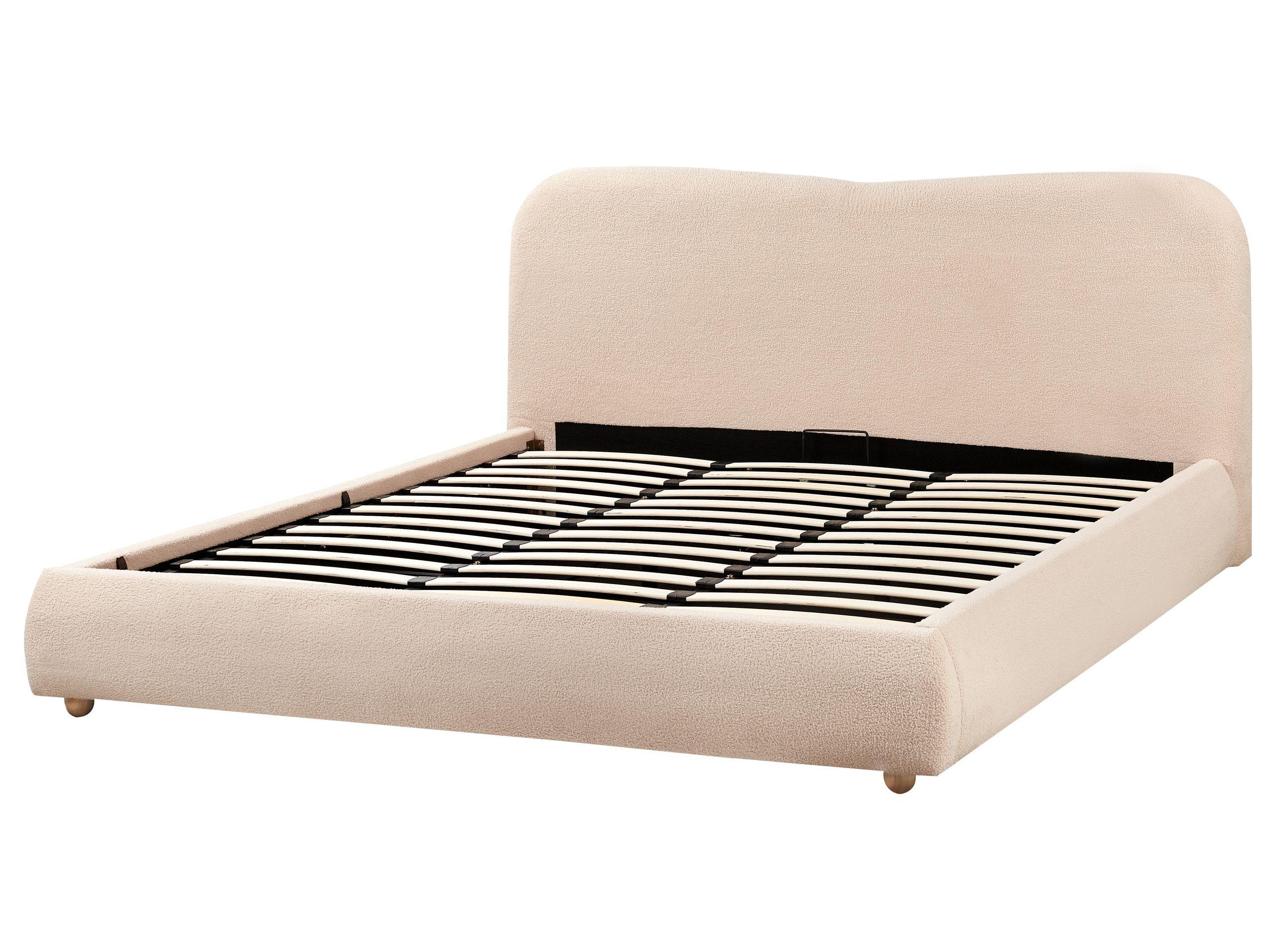 Beliani Bett mit Stauraum aus Bouclé Modern BLAGNAC