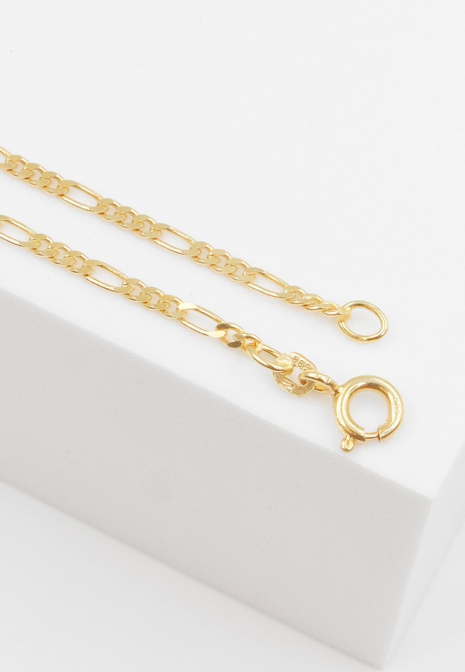 MUAU Schmuck Collier Figaro Gelbgold 585, 2.3mm, 60cm
