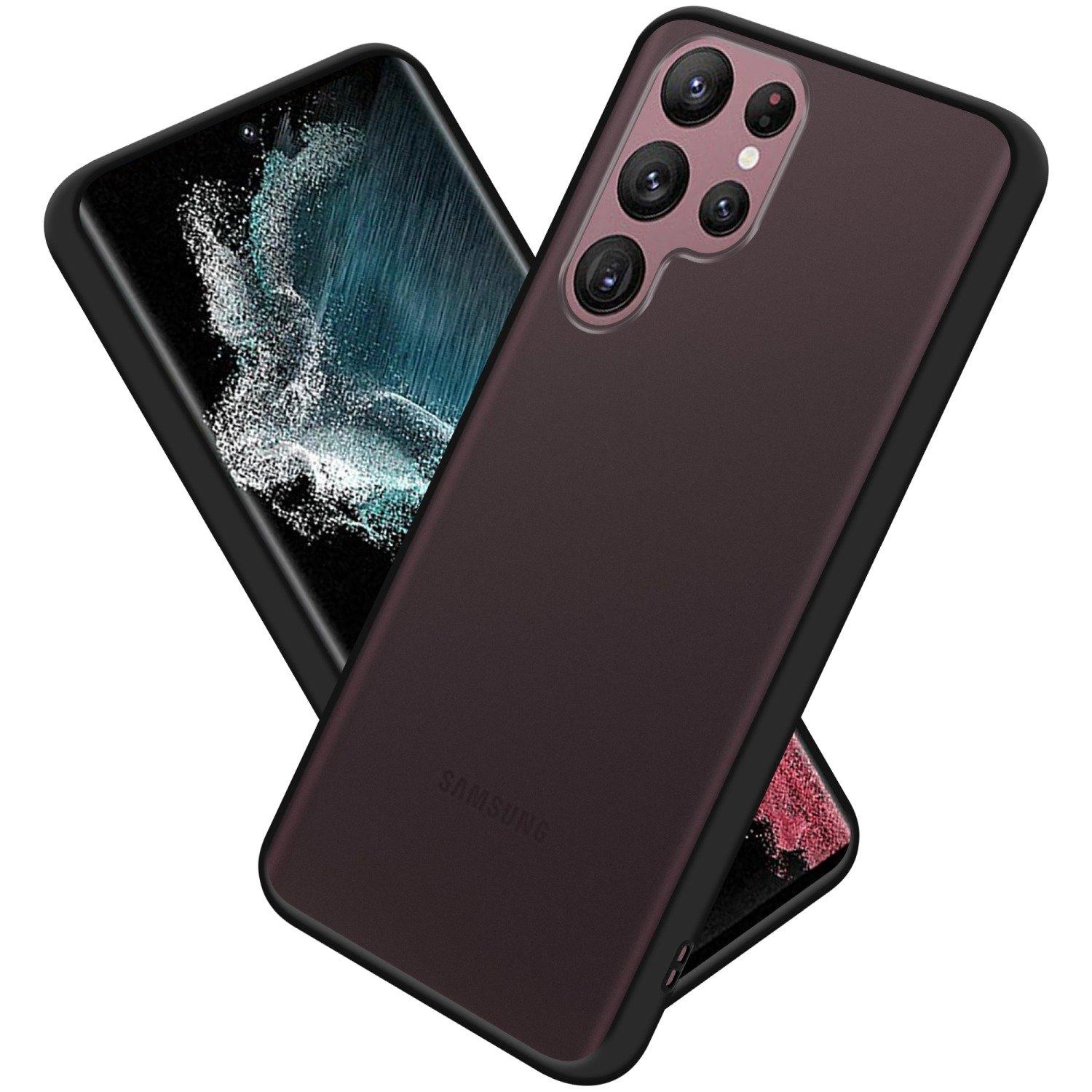 Cadorabo Hülle für Samsung Galaxy S22 ULTRA Hybrid mit TPU Silikon Innenseite