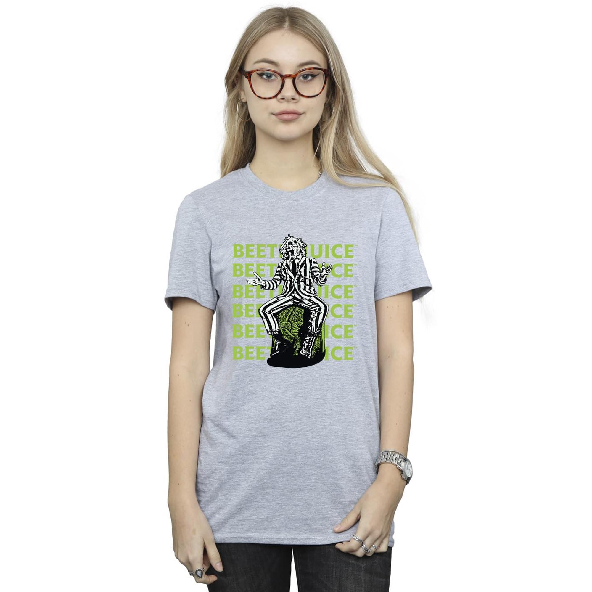 Beetlejuice Logo Muster T-Shirt