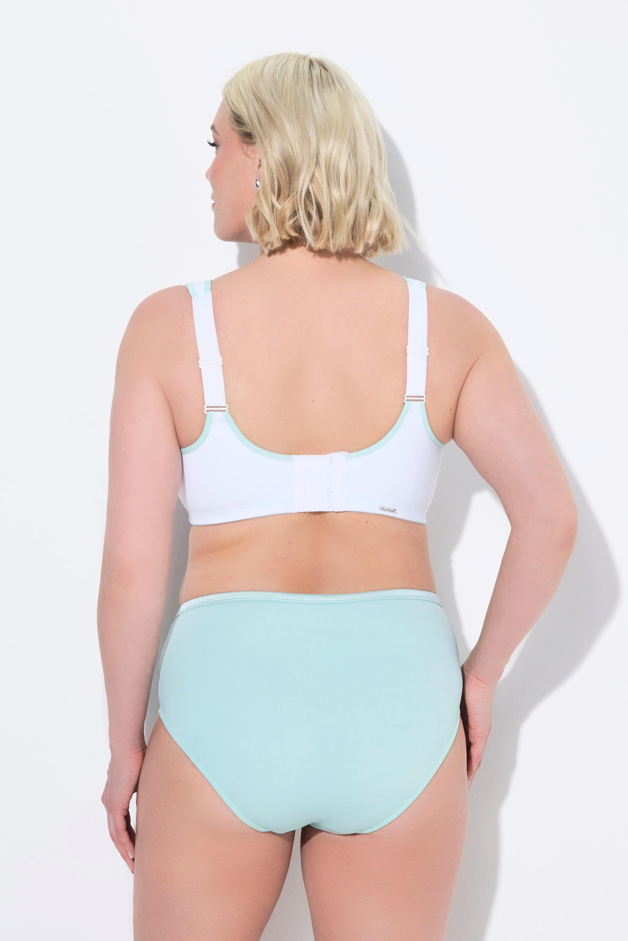 Ulla Popken Sport-BH, ohne Bügel, Mikrofaser, Netz-Einsatz, Cup C-D