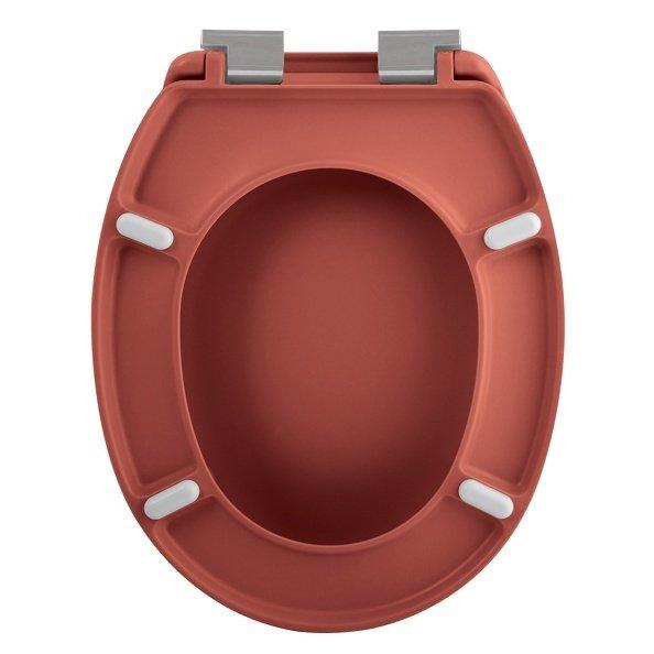spirella Toilettensitz Duroplast NEELA Terrakotta-Matte - Verchromte ABS-Scharniere