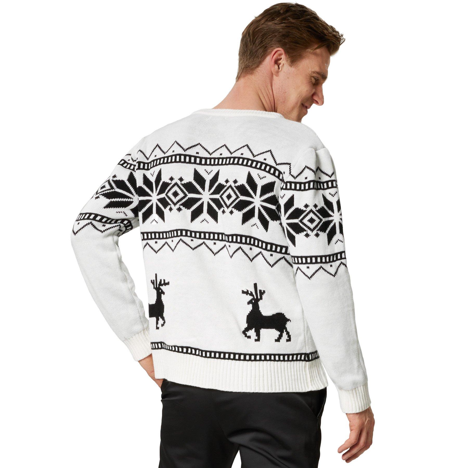 Tectake Weihnachtspullover Winterland weiss-schwarz