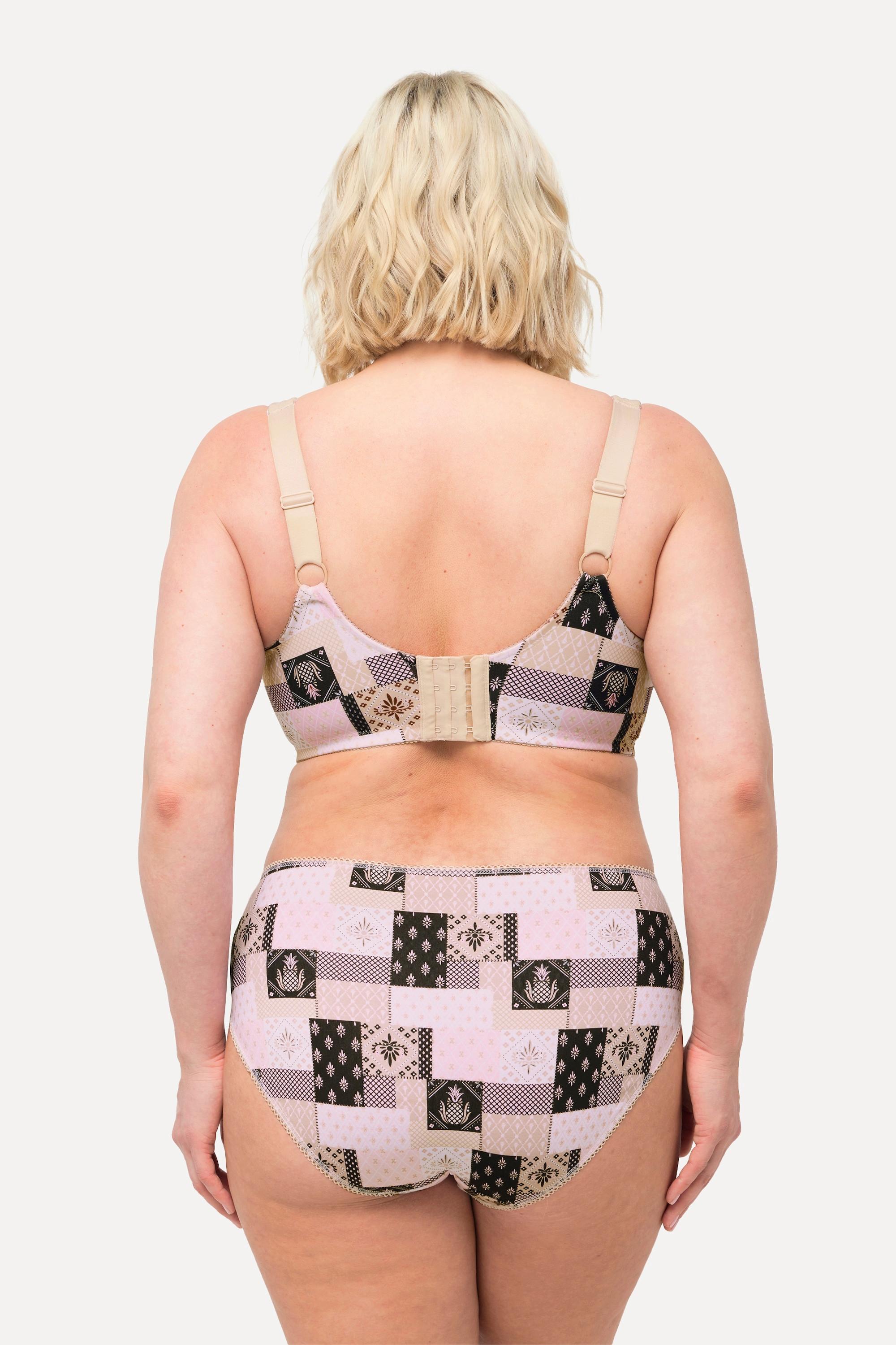 Ulla Popken Entlastungs-BH, Mustermix, ohne Bügel, Cup C - F