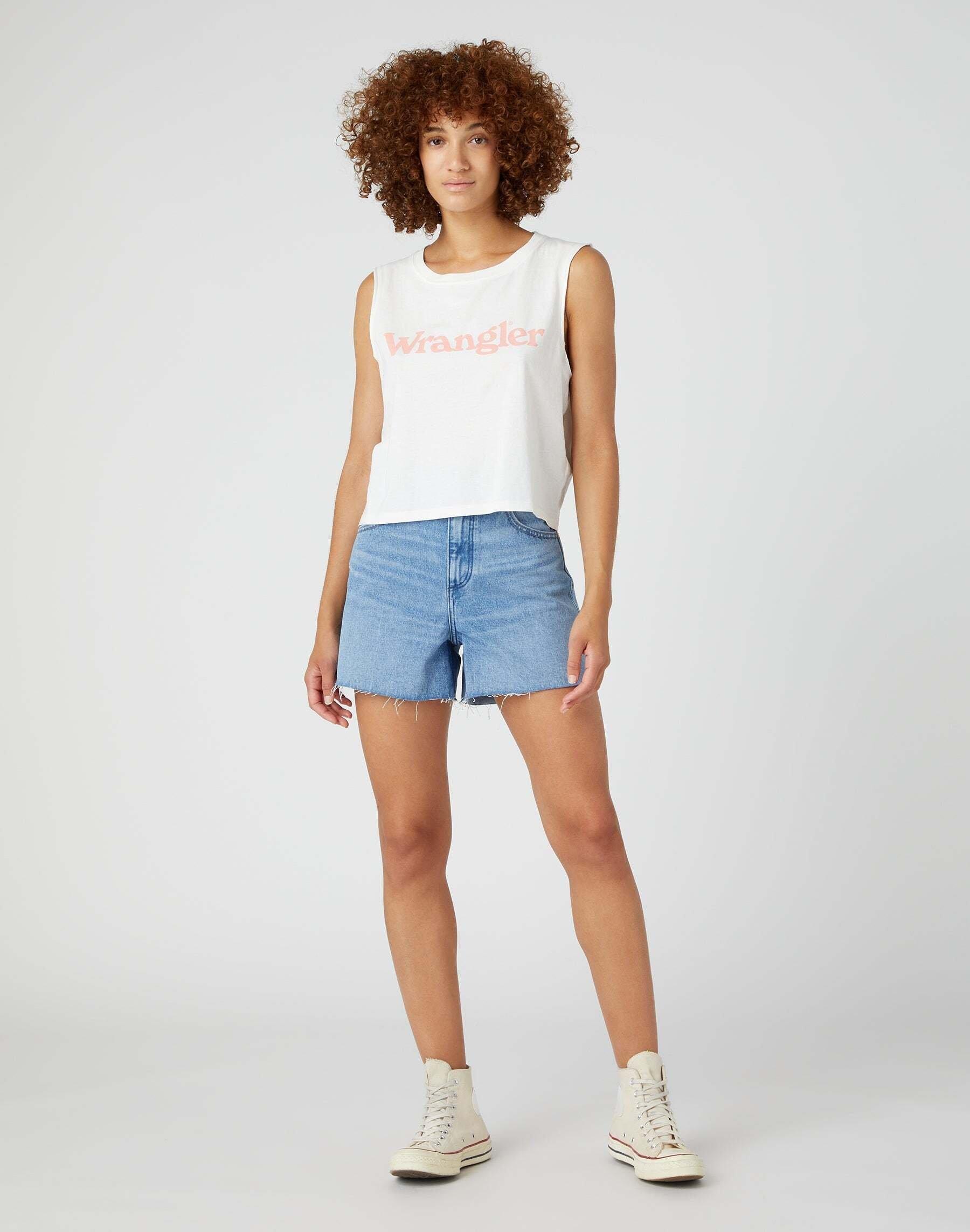 Wrangler Donna High Waist Jeansshorts
