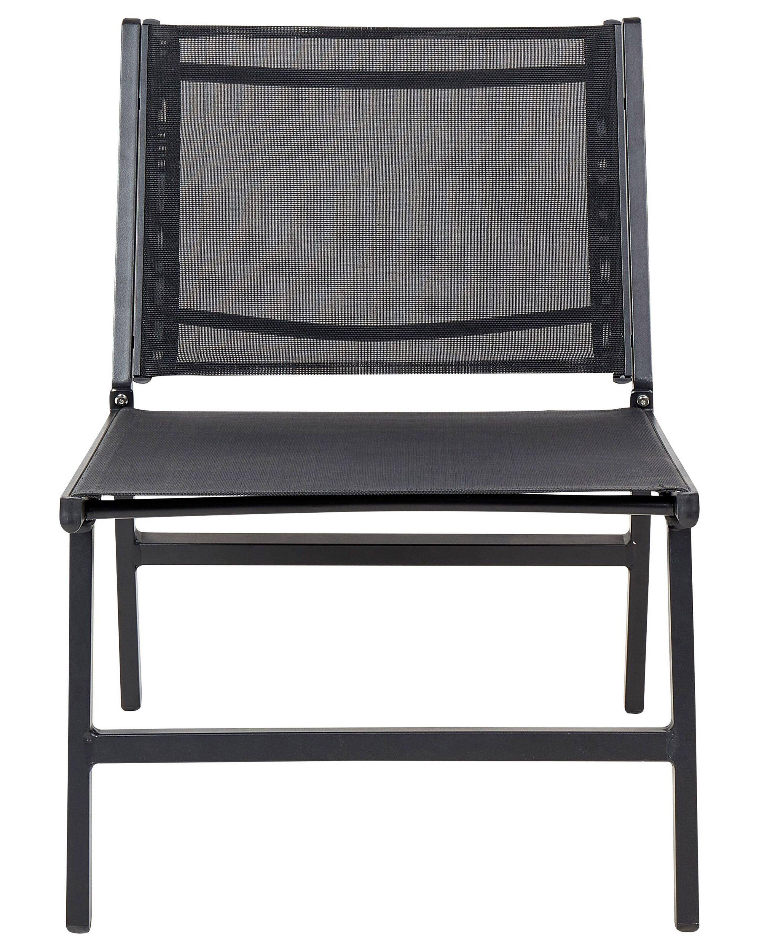 Beliani Gartenstuhl 2er Set aus Textil Modern MARCEDDI