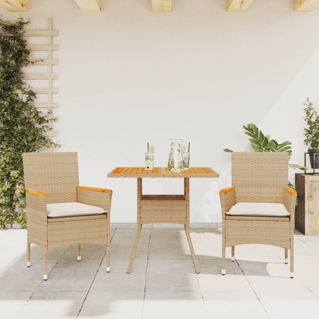 VidaXL Garten essgruppe poly-rattan