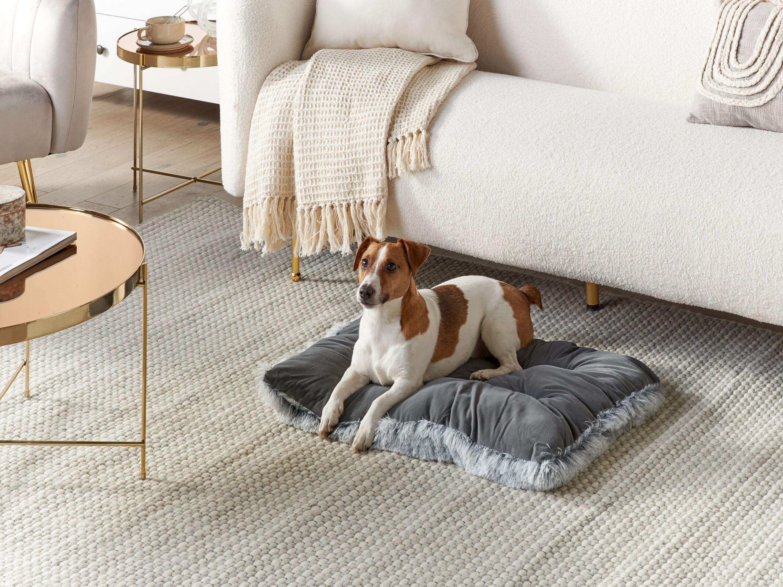 Beliani Tierbett aus Samtstoff Klassisch ERGANI