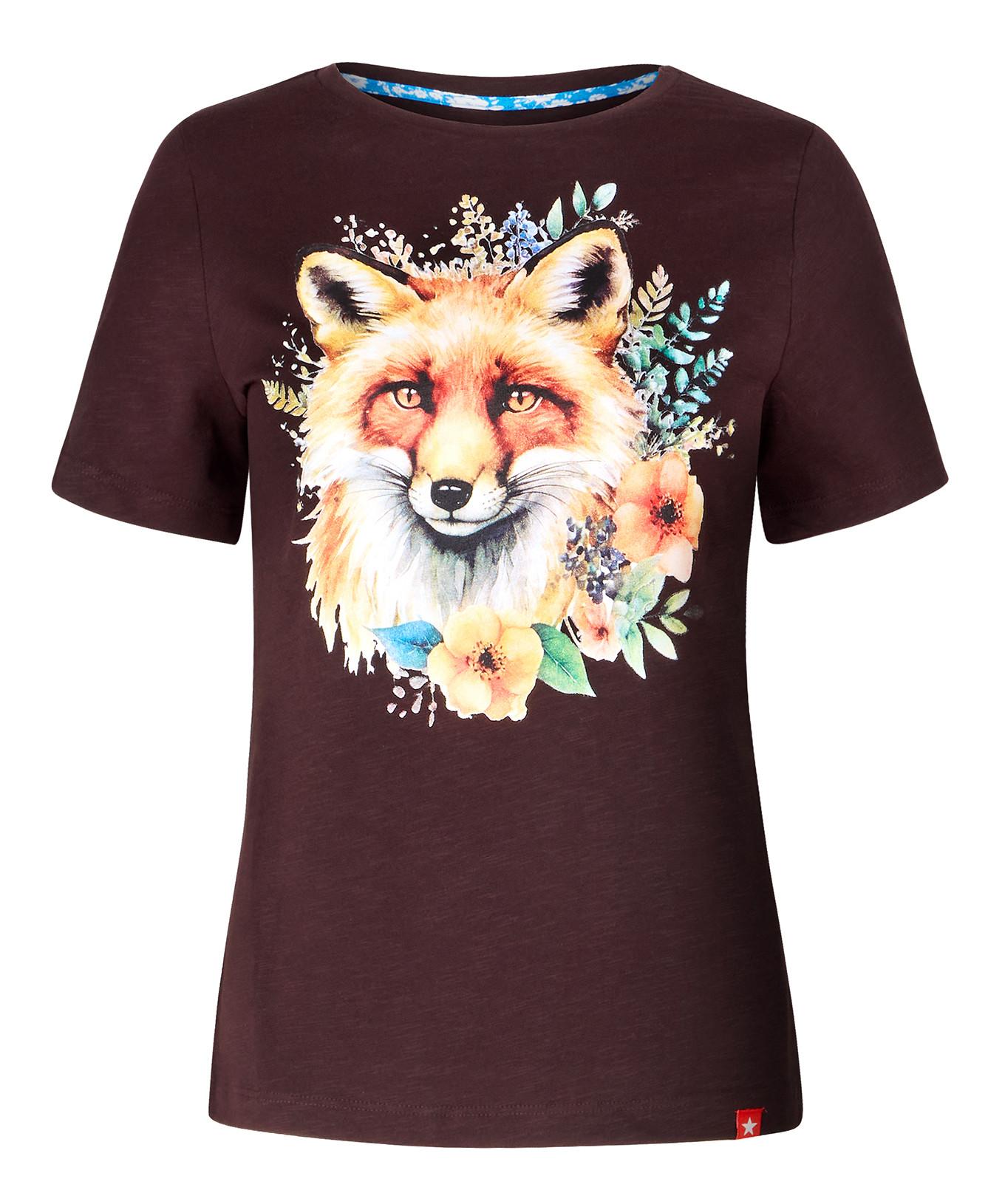 Joe Browns Herbstliches Fuchs-T-Shirt mit Rundhals und kurzen Ärmeln
