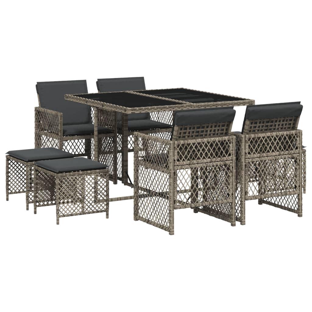 VidaXL Garten essgruppe poly-rattan