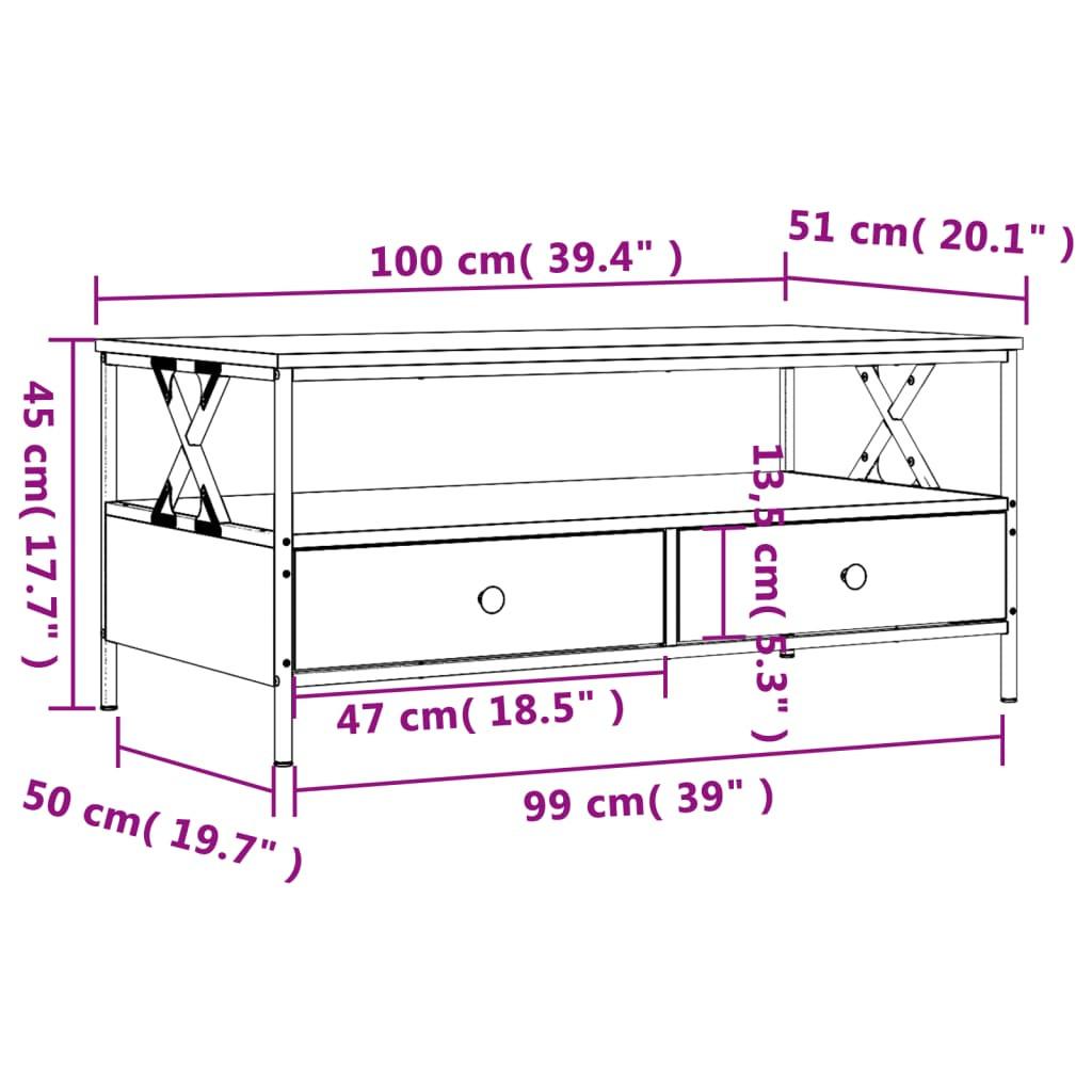 VidaXL Couchtisch holzwerkstoff