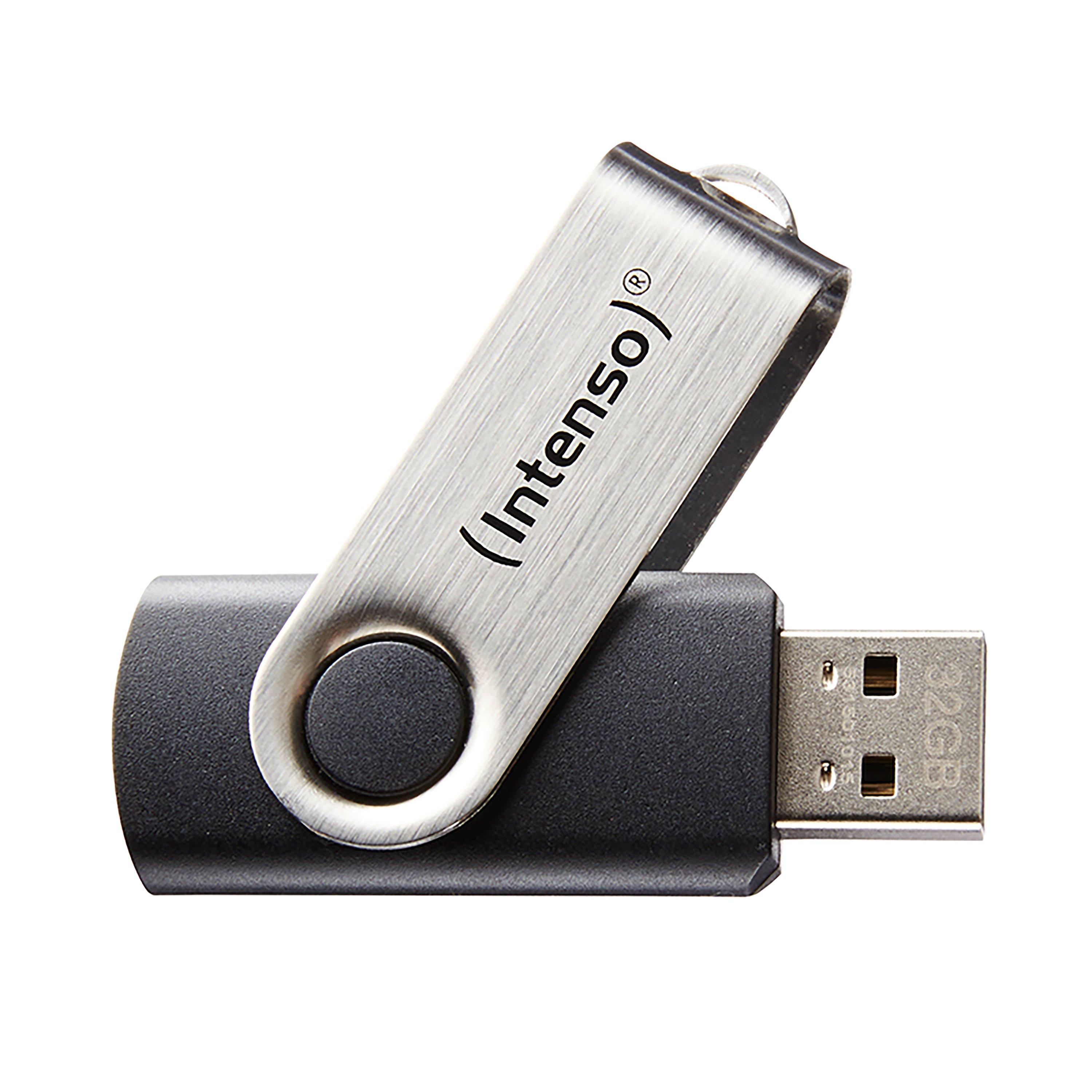 Intenso Intenso Basic Line USB-Stick 32 GB USB Typ-A 2.0 Schwarz, Silber