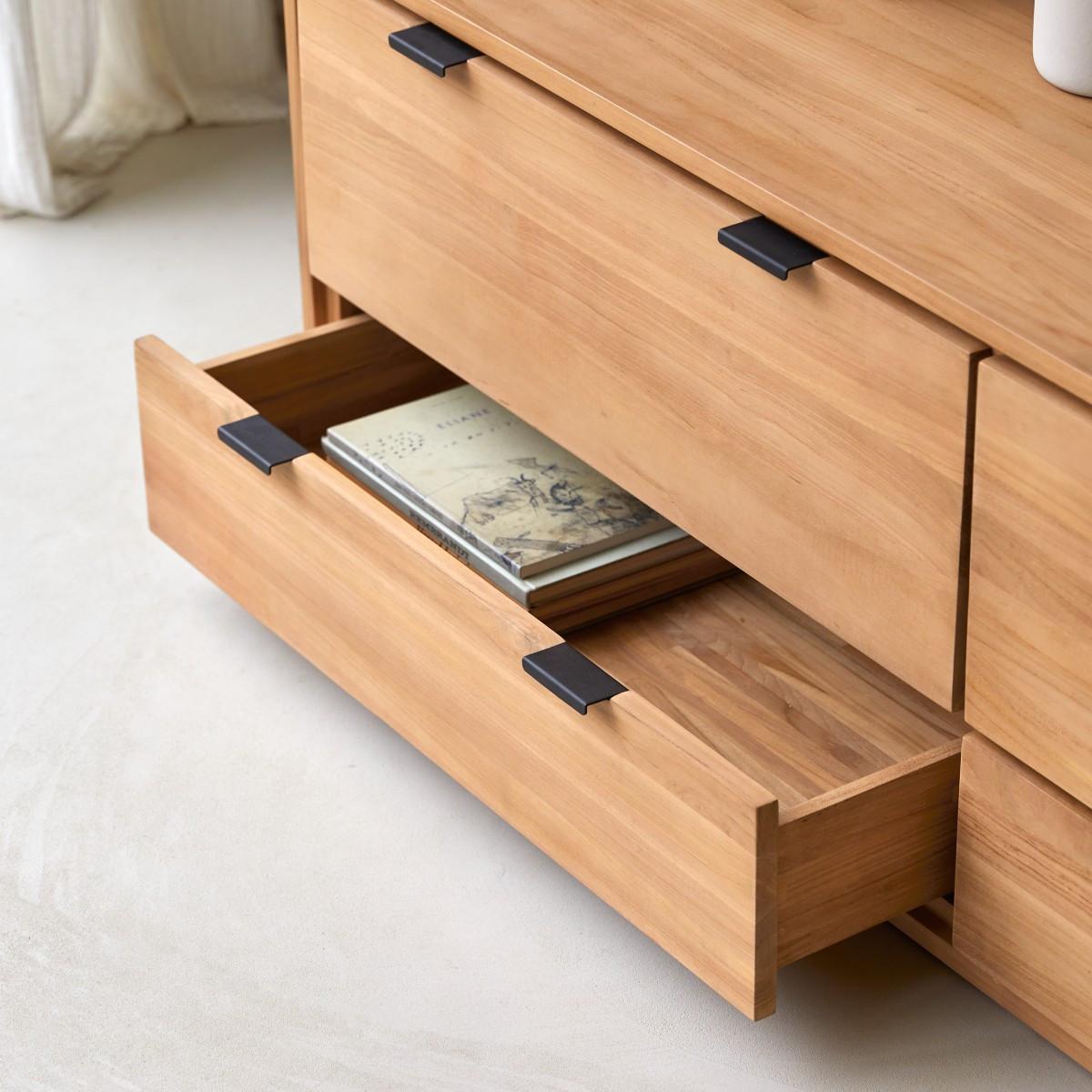Tikamoon TV-Schrank aus massivem Teak 180 cm Senson