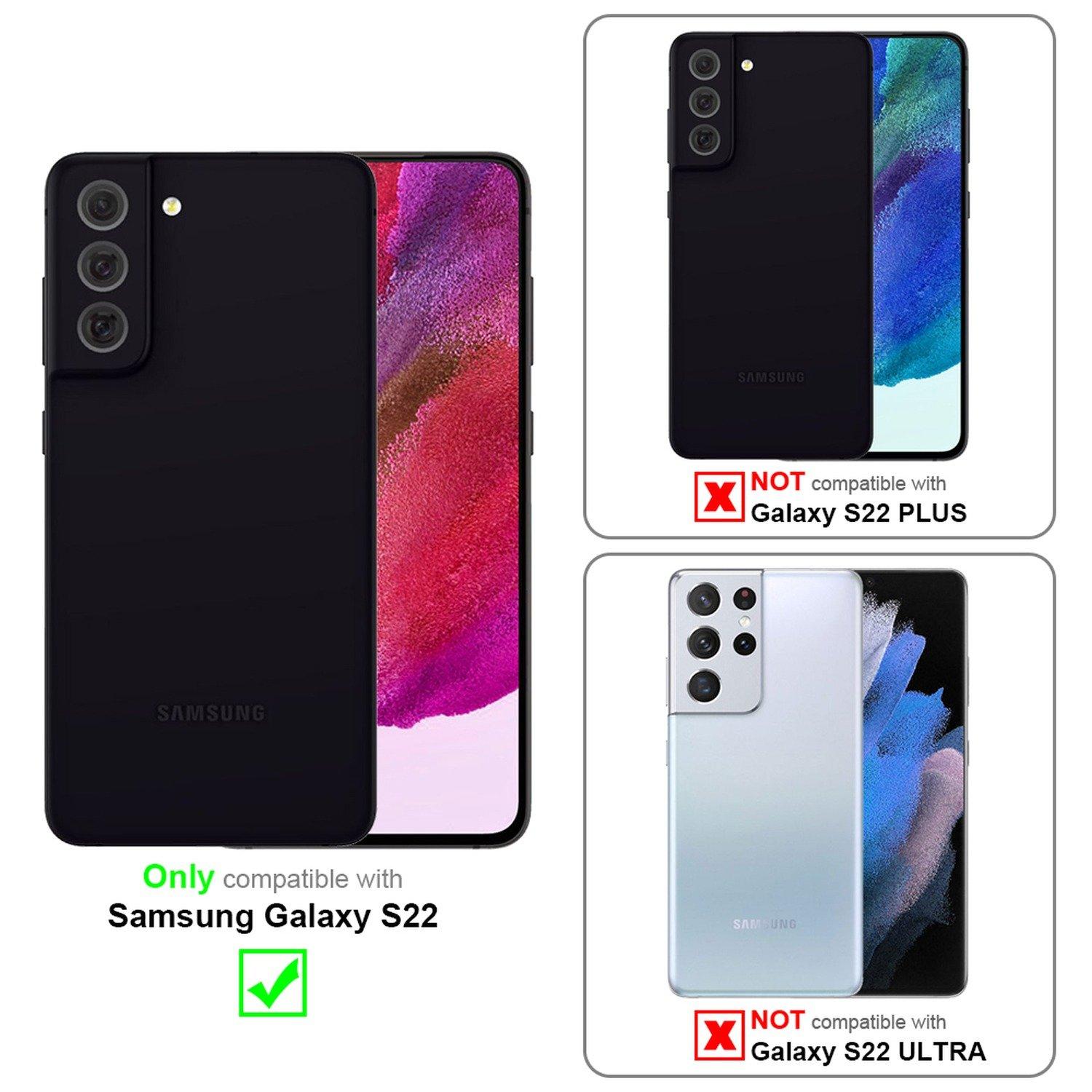 Cadorabo Hülle für Samsung Galaxy S22 TPU Silikon mit Ring Liquid