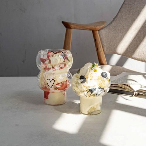 Eulenschnitt Bubble Glas Herz
