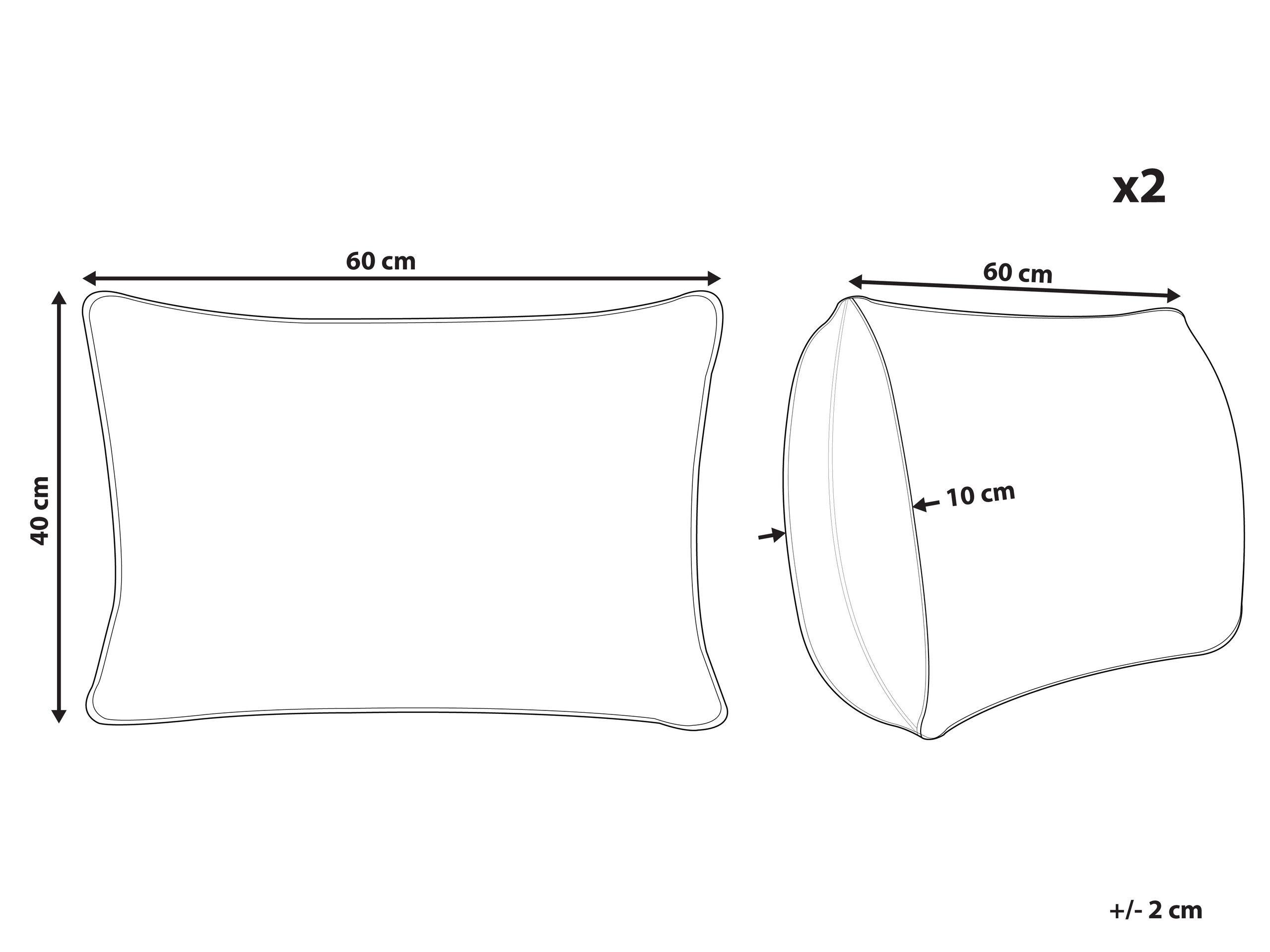 Beliani Gartenkissen 2er Set aus Polyester Modern CALDERINA