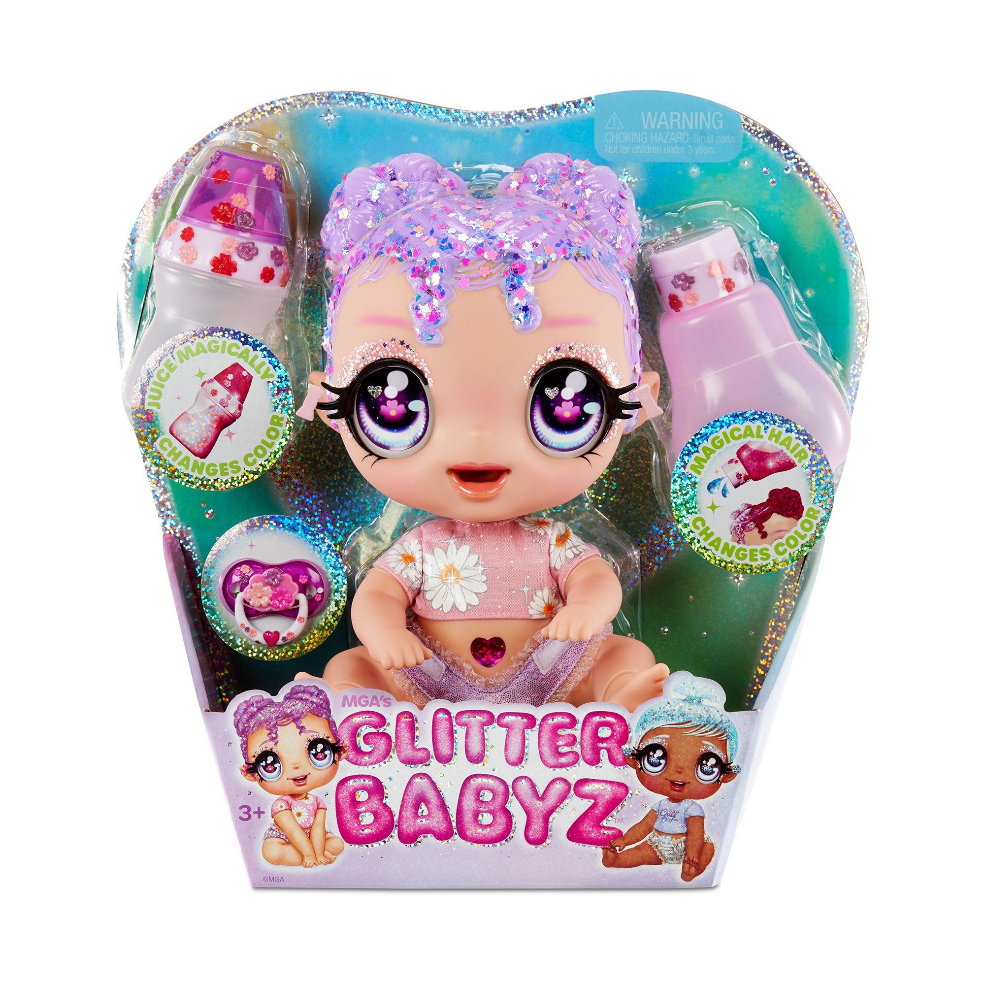 MGA Glitter Babyz Puppe - Lila Wildbloom