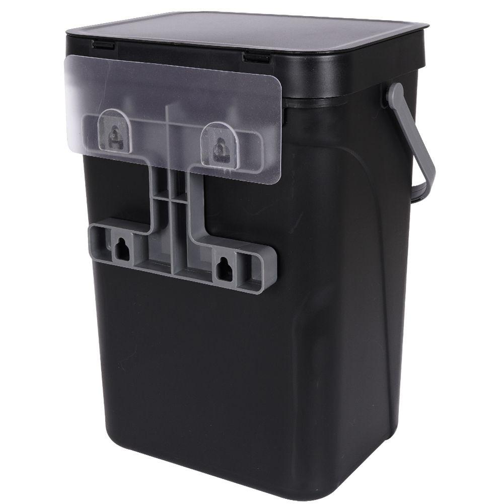 Orion Wandmontierter 10-Liter-Mülleimer mit Deckel und Griff
