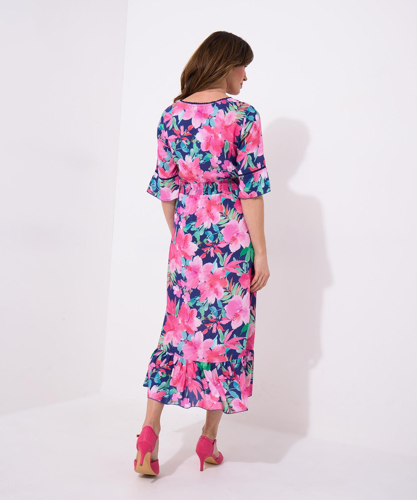 Joe Browns Midikleid mit weiten Ärmeln und Blumendruck