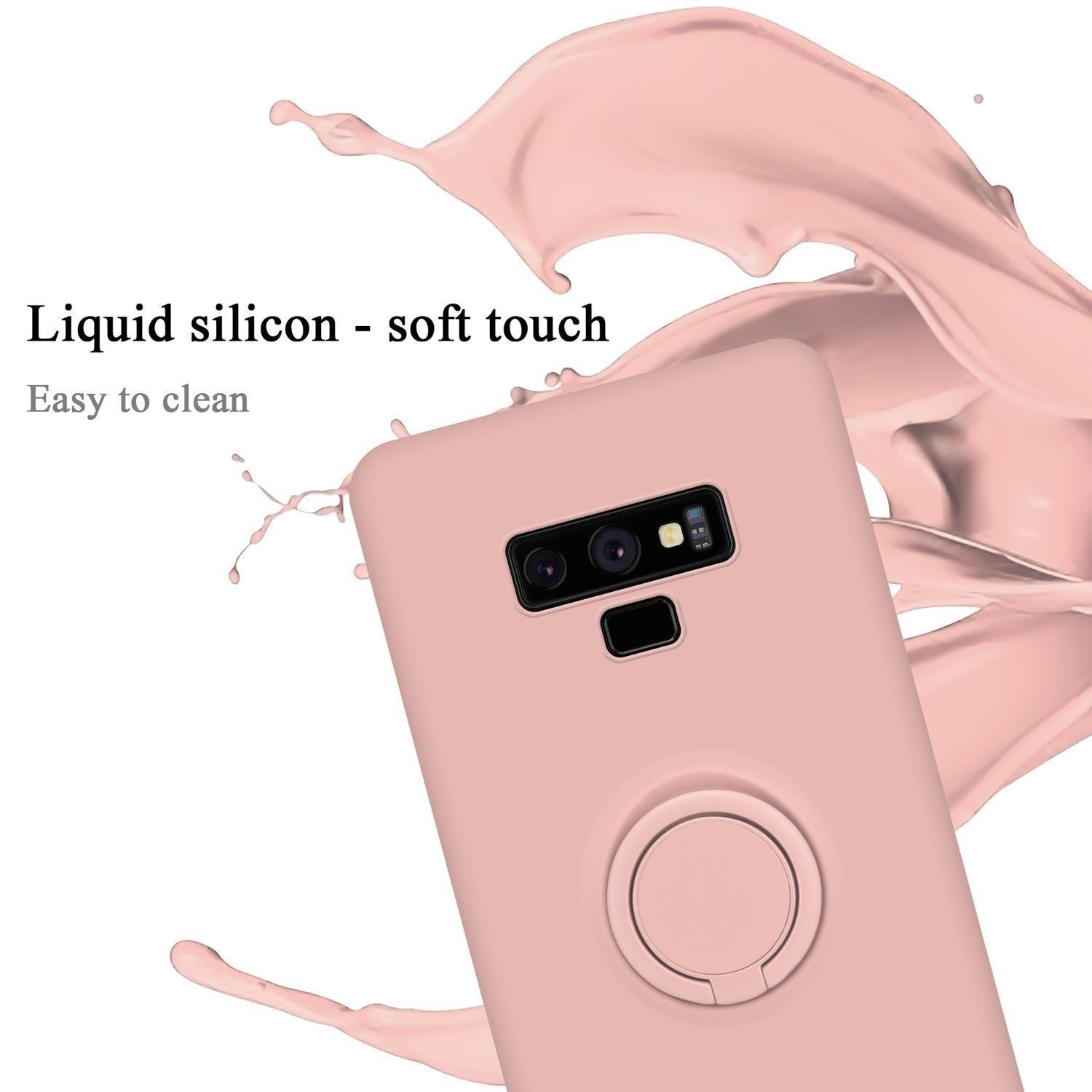 Cadorabo Hülle für Samsung Galaxy NOTE 9 TPU Silikon mit Ring Liquid