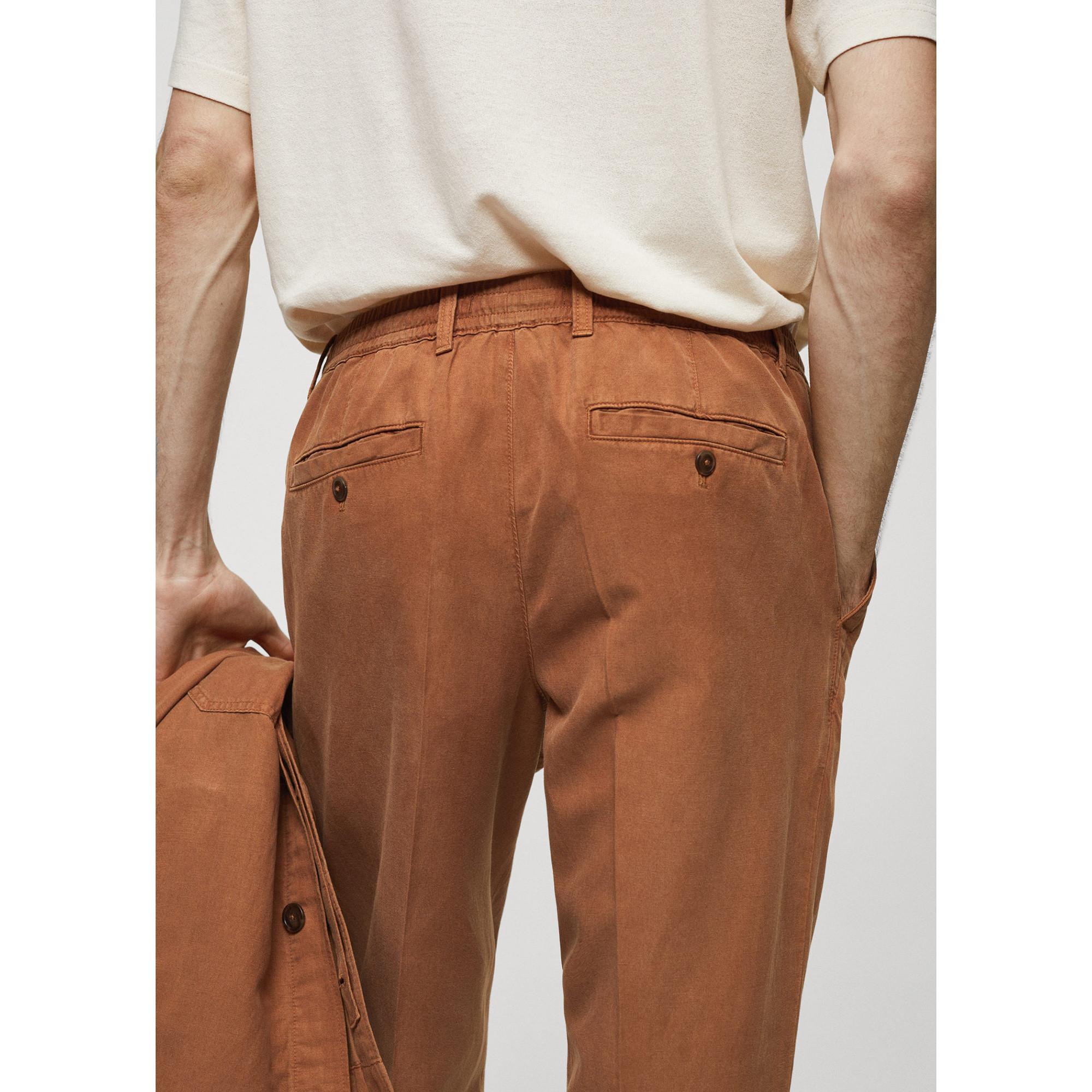 Mango Man Herren Relaxed Loose Fit Kordelzug Hose