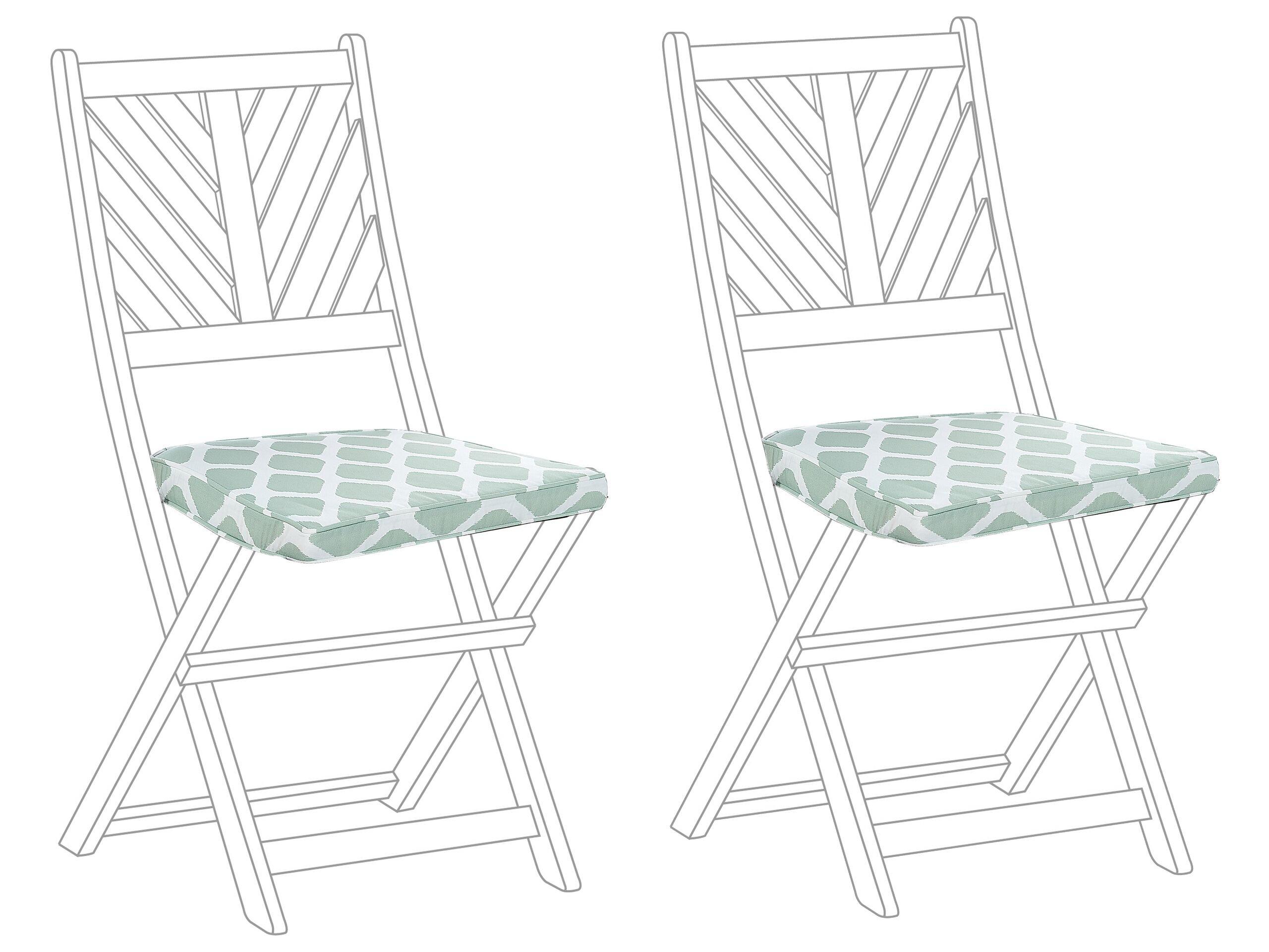 Beliani Gartenstuhlkissen 2er Set aus Polyester Modern TERNI