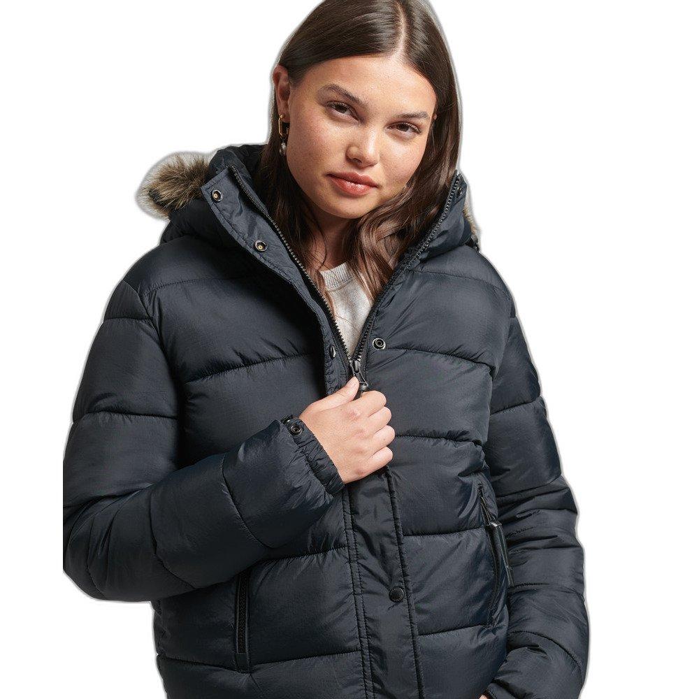 Superdry daunenjacke mit kapuze, damen