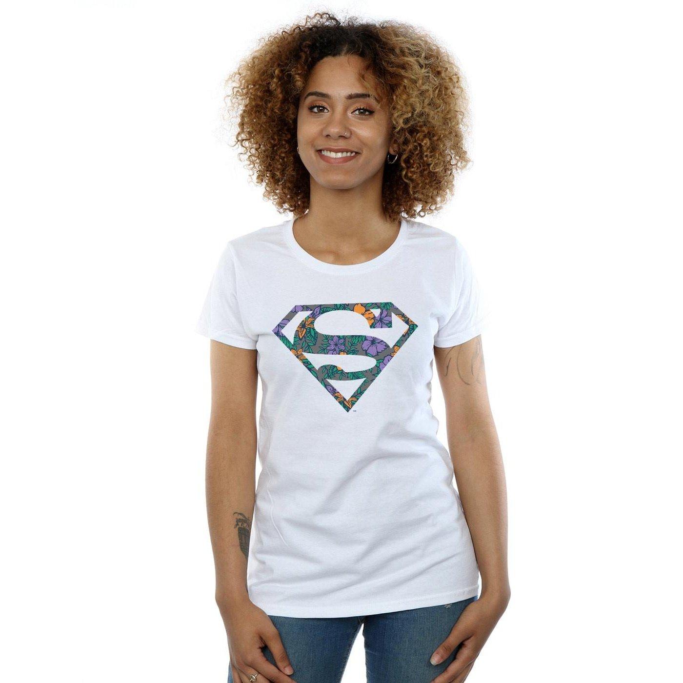 DC COMICS Superman Floral Logo T-Shirt